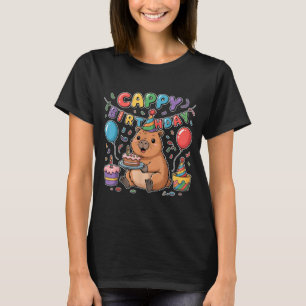 T-shirt Joyeux anniversaire amoureux de capybara fille gar