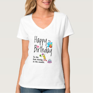 T-shirt Joyeux anniversaire au meilleur papa du monde