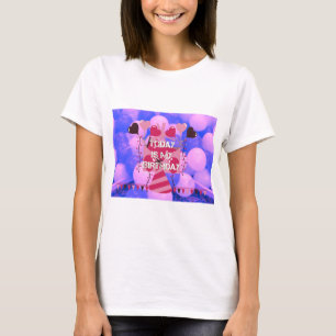T-shirt Joyeux anniversaire aujourd'hui est mon anniversai