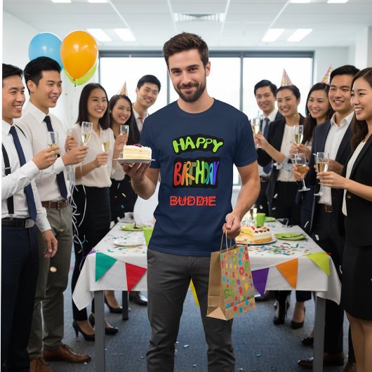 T-shirt Joyeux anniversaire avec nom personnalisé