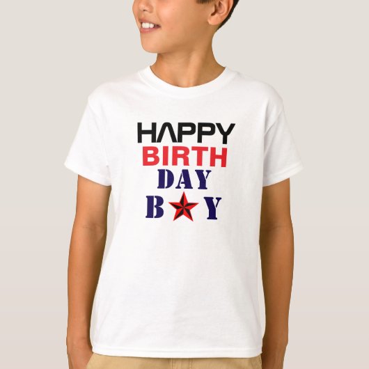 T-shirt Joyeux anniversaire BoY (Devant)