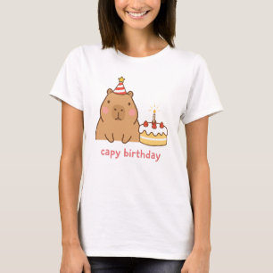 T-shirt Joyeux Anniversaire Capy Fête de Capybara Mignon