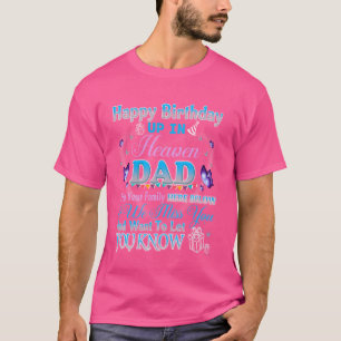 T-shirt Joyeux Anniversaire céleste à mon père dans le cie