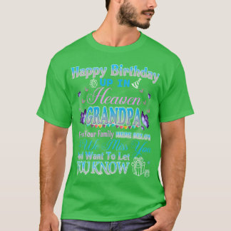 T-shirt Joyeux Anniversaire céleste au ciel Mon grand-père