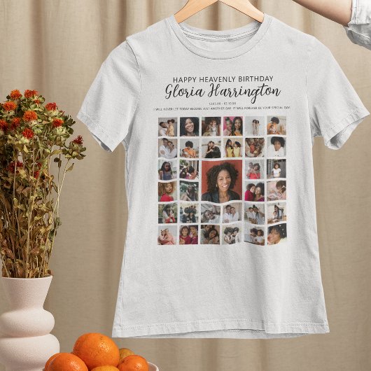 T-shirt Joyeux anniversaire céleste | Mémorial de l'hommag