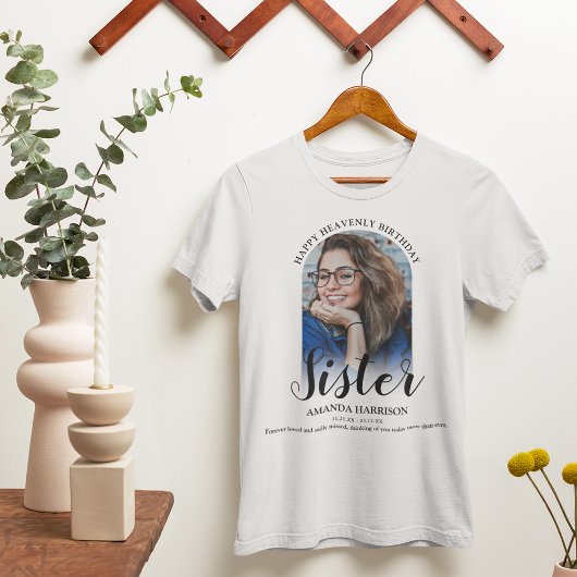 T-shirt Joyeux anniversaire céleste | Photo Mémorial T-Shi