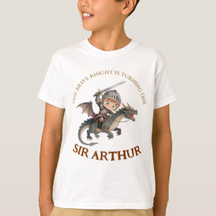 T-shirt Joyeux Anniversaire Château Chevalier Aquarelle Ga