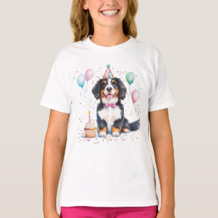 T-shirt Joyeux Anniversaire Chien de Montagne Bernois