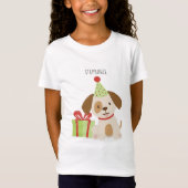 T-Shirt Joyeux Anniversaire Chiot Mignon (Devant)