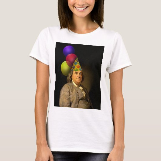 T-shirt Joyeux anniversaire de Ben Franklin (Devant)