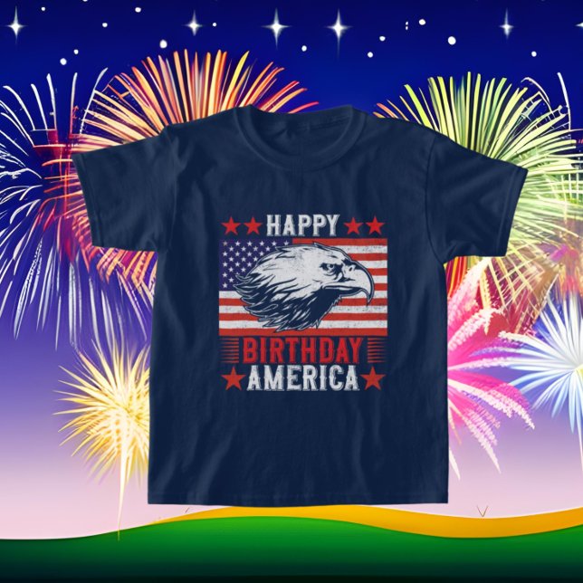 T-shirt Joyeux Anniversaire de l'aigle américain