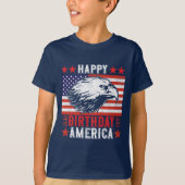 T-shirt Joyeux Anniversaire de l'aigle américain (Devant)