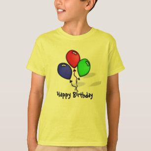T-shirt Joyeux anniversaire de trois ballons