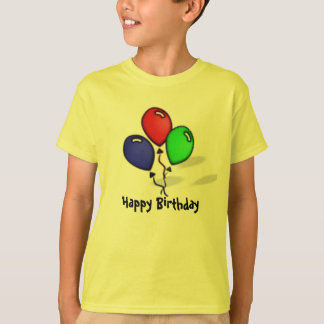T-shirt Joyeux anniversaire de trois ballons
