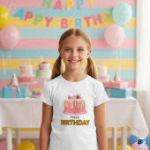 T-Shirt JOYEUX ANNIVERSAIRE - Design de texte élégant et m