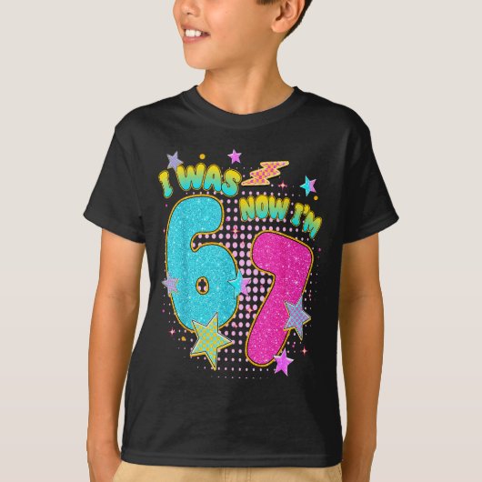 T-shirt Joyeux Anniversaire Enfants 7 Ans J'avais 6 Ans Ma (Devant)