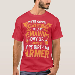 T-shirt Joyeux anniversaire Farmer Party Funny Farming Tra