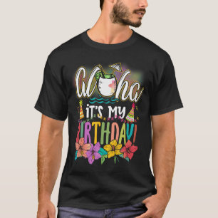 T-shirt Joyeux anniversaire hawaïen Aloha plages Hawaï