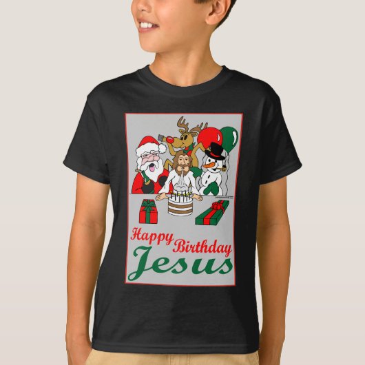 T-shirt Joyeux anniversaire Jésus (Devant)