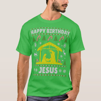 T-shirt Joyeux Anniversaire Jésus Fête Noël Doux moche