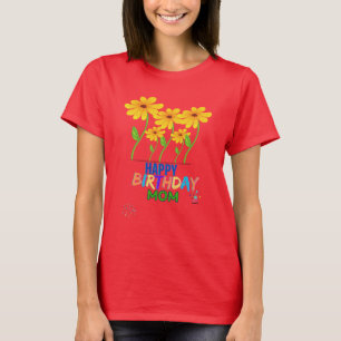 T-shirt Joyeux anniversaire maman-maman-maman-mère-coutume