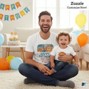 T-shirt Joyeux Anniversaire Mon Fils Riyan Lion