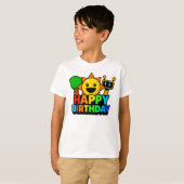 T-shirt Joyeux Anniversaire Sprunki - Arbre Soleil Funbot (Devant entier)