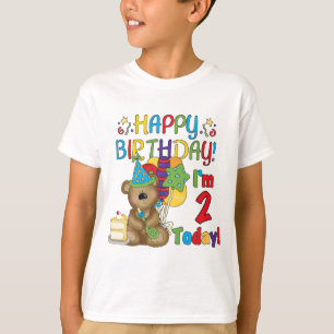 T-shirt Joyeux anniversaire Teddy Bear 2e anniversaire