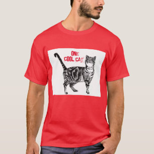 T-shirt Joyeux anniversaire Vous Cool Tabby Cat