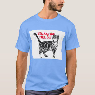 T-shirt Joyeux anniversaire Vous Cool Tabby Chat Carte d'a