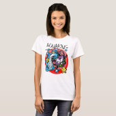 T-shirt Joyeux Aquarius Purple Cartoon Vase eau de déverse (Devant entier)