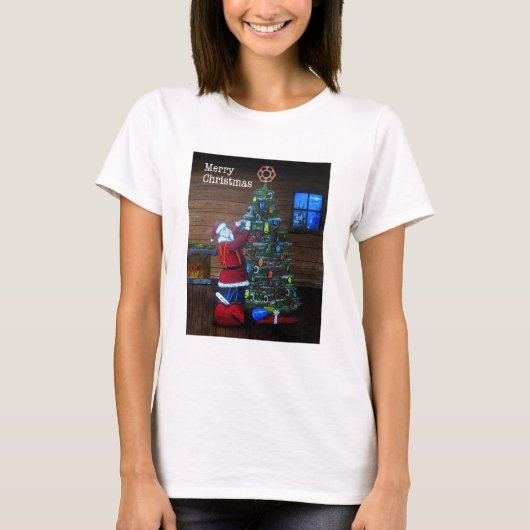 T-shirt Joyeux Arboriste de Noël Arbre Chirurgien Arbre de (Devant)