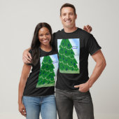 T-shirt Joyeux Arbre De Noël Et Holly Avec Berries Et Sn (Unisexe)