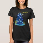 T-shirt Joyeux arbre de Noël juif Hanoukka Chanukah<br><div class="desc">Joyeux arbre de Noël juif Hanoukka Chanukah</div>