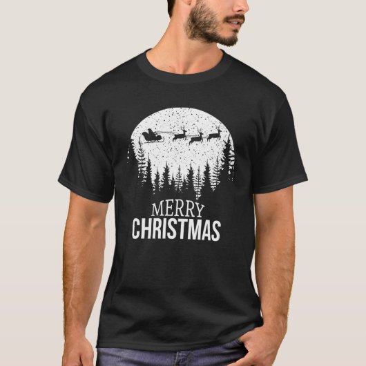 T-shirt Joyeux Arbre De Noël Neige Pour Hommes Femmes T Ch (Devant)
