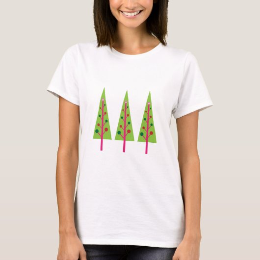 T-shirt Joyeux arbres de Noël (Devant)