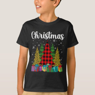 T-shirt Joyeux Arbres de Noël Avec Cheetah Print Buffalo C