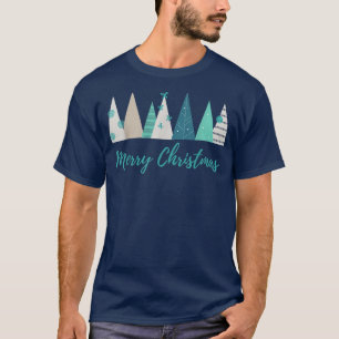 T-shirt Joyeux Arbres de Noël Classique Chic Pays Farmhou