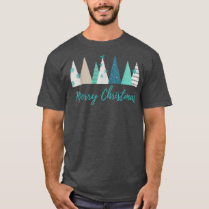 T-shirt Joyeux Arbres de Noël Classique Chic Pays Farmhou