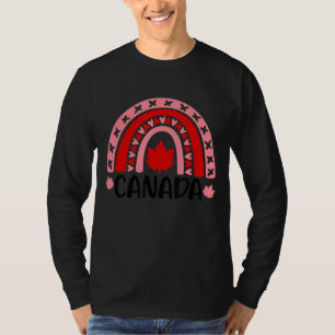 T-shirt Joyeux arc-en-ciel Joyeuse fête du Canada Érable D