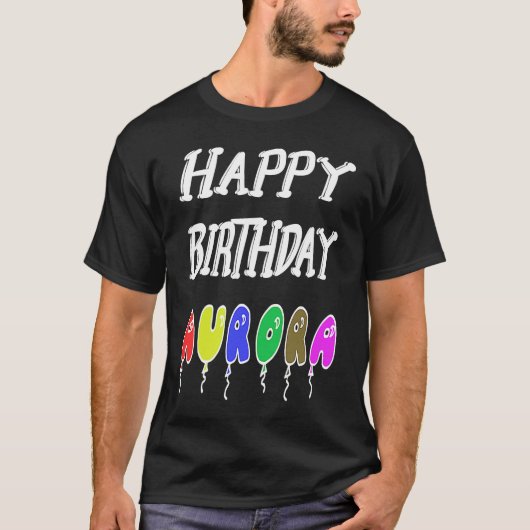 T-shirt Joyeux Aurora anniversaire (Devant)