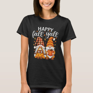 T-shirt Joyeux Automne à Tous, Paire de Gnome Mignonne