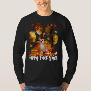 T-shirt Joyeux automne Y tous Thanksgiving Chihuahua Pilgr