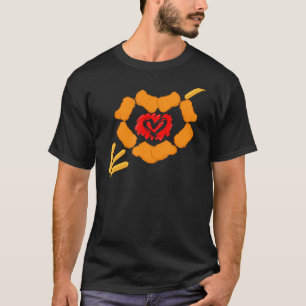 T-shirt Joyeux Avec La Nourriture Amour Nugs Fries Françai