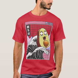 T-shirt Joyeux Avocado Kanagawa Wave Digital Kawaii Anime 