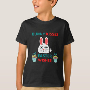 T-shirt Joyeux Baisers Et Souhaits De Lapin De Pâques