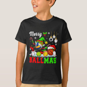 T-shirt Joyeux Ballmas Xmas Père Noël Elf Volleyball Baske