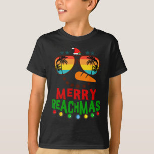 T-shirt Joyeux Beachmas Tropical Noël Hawaii Snowman B