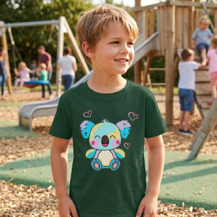 T-shirt Joyeux bébé koala souriant ours avec coeur d'amour