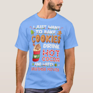 T-shirt Joyeux biscuits de gâteau chaud cacao drôle Noël